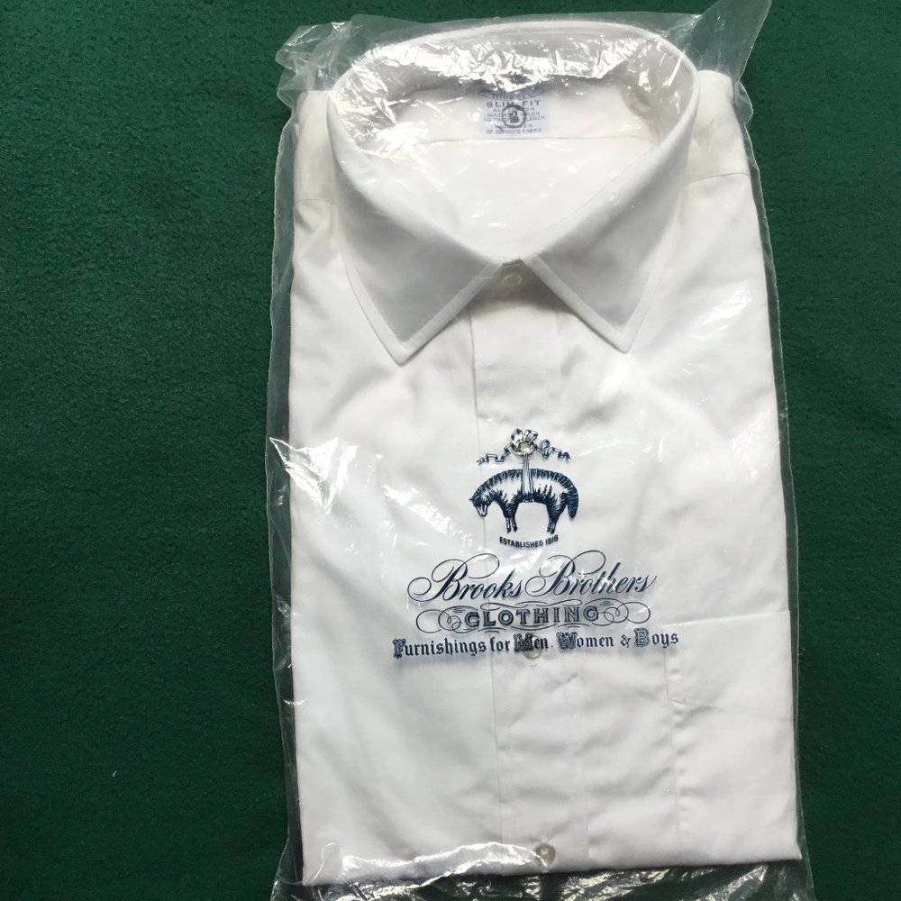 NEW Men's Brooks Brothers White Shirt 15 1/2 -  33